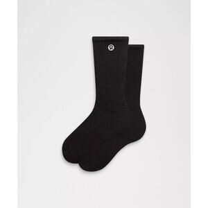 Unisex Daily Essential Crew Socks - Black